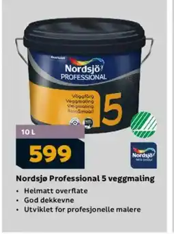 Megaflis Nordsjø Professional 5 veggmaling tilbud