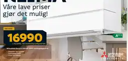 Megaflis Mitsubishi Electric Kaiteki 6600 varmepumpe hvit tilbud