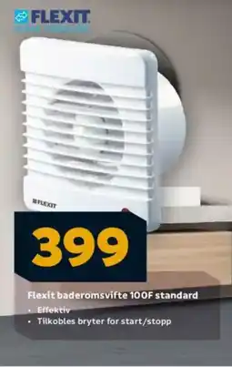 Megaflis Flexit baderomsvifte 100F standard Effektiv tilbud