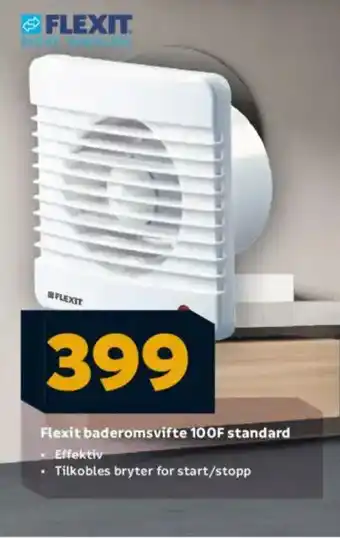 Megaflis Flexit baderomsvifte 100F standard Effektiv tilbud