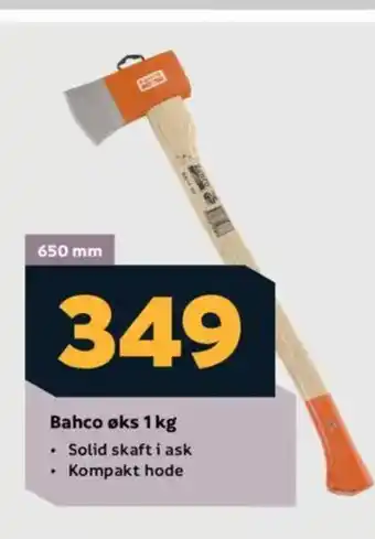 Megaflis Bahco øks tilbud