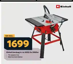 Megaflis Einhell bordsag tc-ts 2025/2u 2000w tilbud