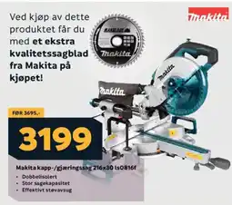 Megaflis Makita kapp-/gjæringssag 216x30 ls0816f tilbud