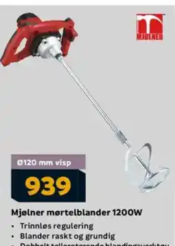 Megaflis Mjølner mørtelblander 1200W tilbud