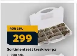 Megaflis Sortimentsett treskruer pz tilbud