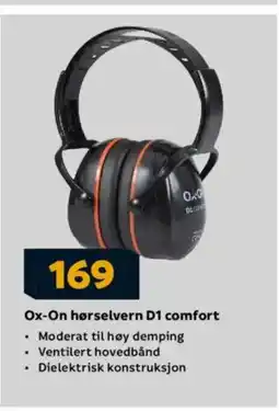 Megaflis Ox-On hørselvern D1 comfort tilbud
