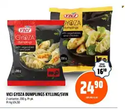 Coop Obs VICI Gyoza dumplings kylling/svin tilbud