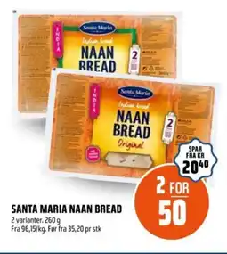 Coop Obs Santa Maria Naan bread tilbud