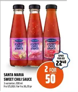 Coop Obs Santa Maria Sweet chili sauce tilbud