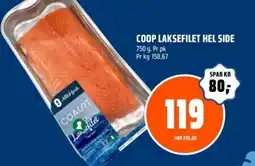 Coop Obs Coop Laksefilet hel side tilbud