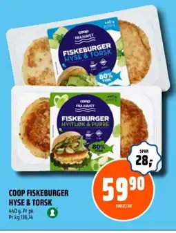 Coop Obs Coop fiskeburger hyse & torsk tilbud
