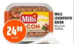 Coop Obs Mills leverpostei bacon tilbud