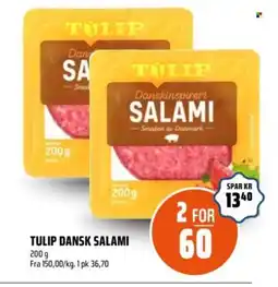 Coop Obs TULIP Dansk salami tilbud