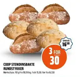 Coop Obs Coop stenovnsbakte rundstykker tilbud