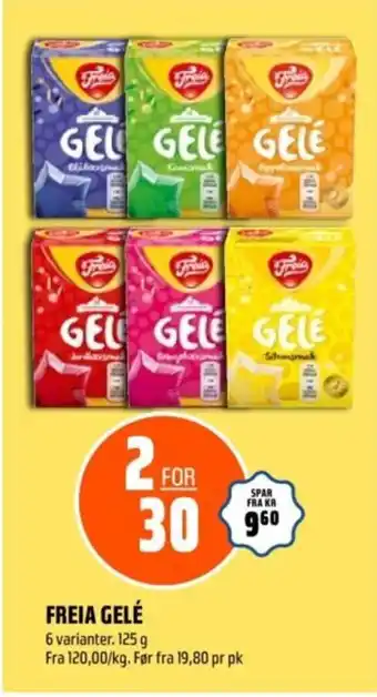 Coop Obs Freia gelé tilbud