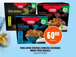 Coop Obs TORO Japan teriyaki/kinesisk szechuan/ Indisk tikka masala tilbud