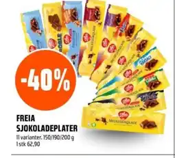 Coop Obs Freia sjokoladeplater tilbud