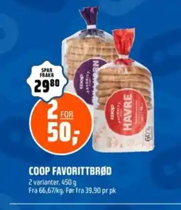 Coop Obs Coop favorittbrød tilbud