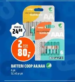 Coop Obs Batteri coop AA/AAA tilbud