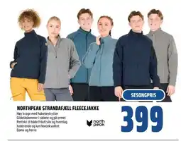 Coop Obs Northpeak strandafjell fleecejakke tilbud