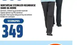Coop Obs Northpeak steinkjer regnbukse dame og herre tilbud