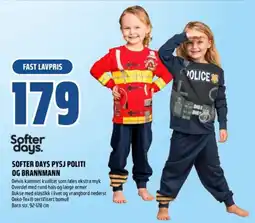 Coop Obs Softer Days pysj politi og brannmann tilbud