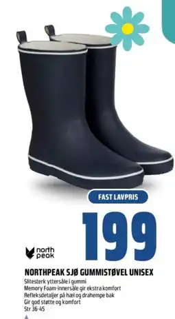Coop Obs Northpeak sjø gummistøvel unisex tilbud