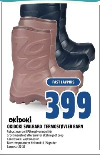 Coop Obs Okidoki svalbard termostøvler barn tilbud