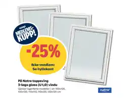 Coop Obs På Natre toppsving 3-lags glass (U 1,0) vindu tilbud