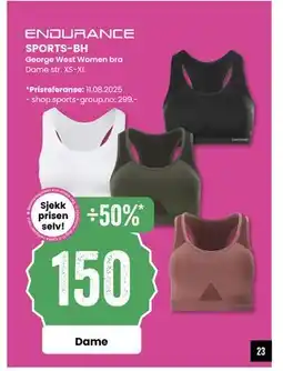 Sport Outlet SPORTS-BH, NOK 150 tilbud