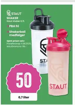 Sport Outlet SHAKER, NOK 50 tilbud