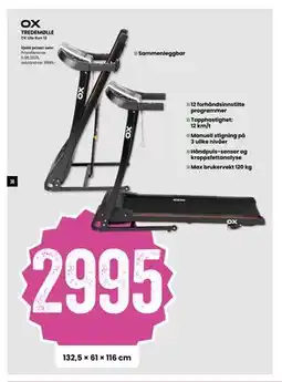 Sport Outlet TREDEMØLLE, NOK 2995 tilbud