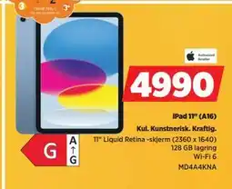 POWER iPad 11 (A16), NOK 4990 tilbud