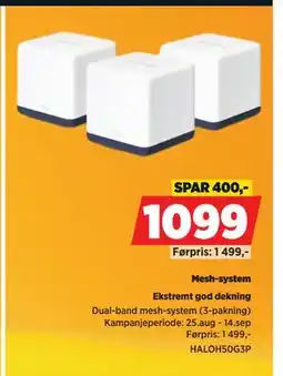 POWER Mesh-system, NOK 1099 tilbud