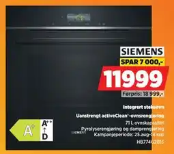 POWER Integrert stekeovn, NOK 11999 tilbud