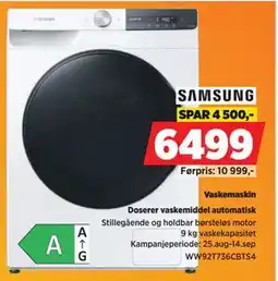 POWER Vaskemaskin, NOK 6499 tilbud