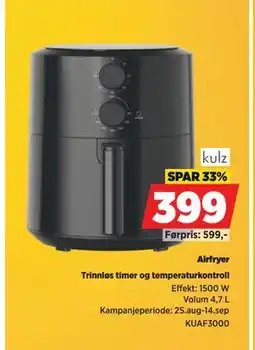 POWER Airfryer, NOK 399 tilbud