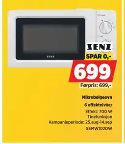 POWER Mikrobølgeovn, NOK 699 tilbud