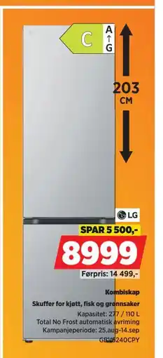 POWER Kombiskap, NOK 8999 tilbud