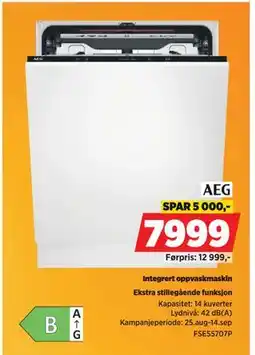 POWER Integrert oppvaskmaskin, NOK 7999 tilbud
