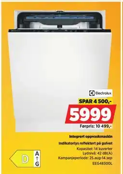 POWER Integrert oppvaskmaskin, NOK 5999 tilbud