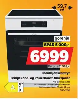 POWER Induksjonskomfyr, NOK 6999 tilbud