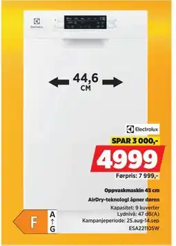 POWER Oppvaskmaskin 45 cm, NOK 4999 tilbud