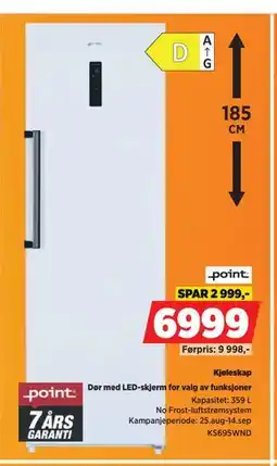 POWER Kjøleskap, NOK 6999 tilbud