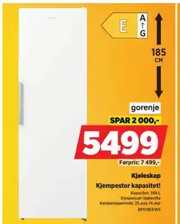 POWER Kjøleskap, NOK 5499 tilbud