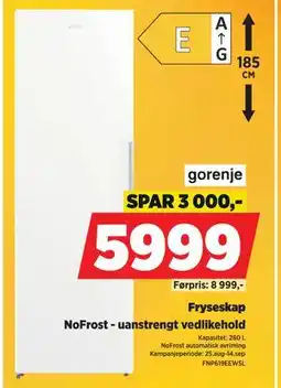 POWER Fryseskap, NOK 5999 tilbud