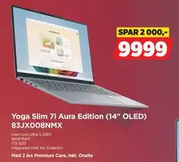 POWER Yoga Slim 7i Aura Edition (14 OLED) 83JX008NMX, NOK 9999 tilbud