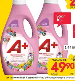 Rusta A+ vaskemiddel, flytende tilbud
