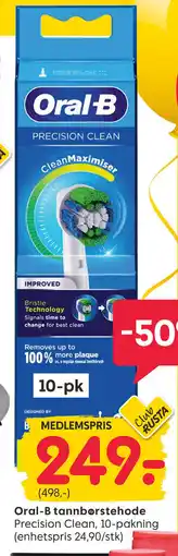 Rusta Oral-B tannbørstehode tilbud