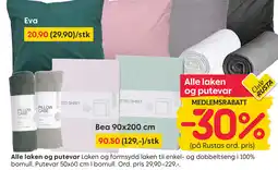 Rusta Alle laken og putevar tilbud